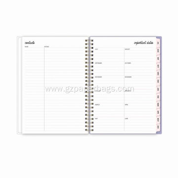 Custom 2025 Spiral Date Weekly and Monthly Planner